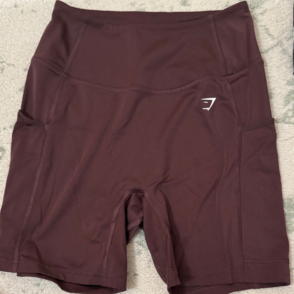 gymshark brown pocket shorts
